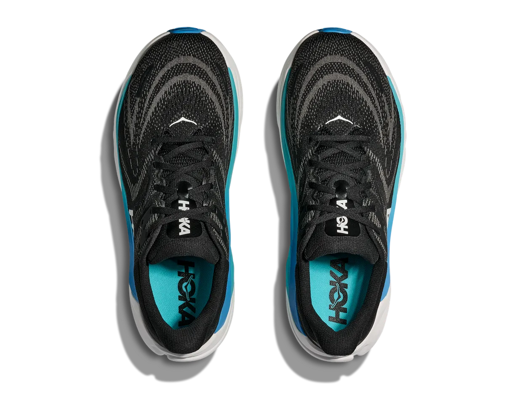 HOKA M ARAHI 8 BLACK / SKYWARD BLUE