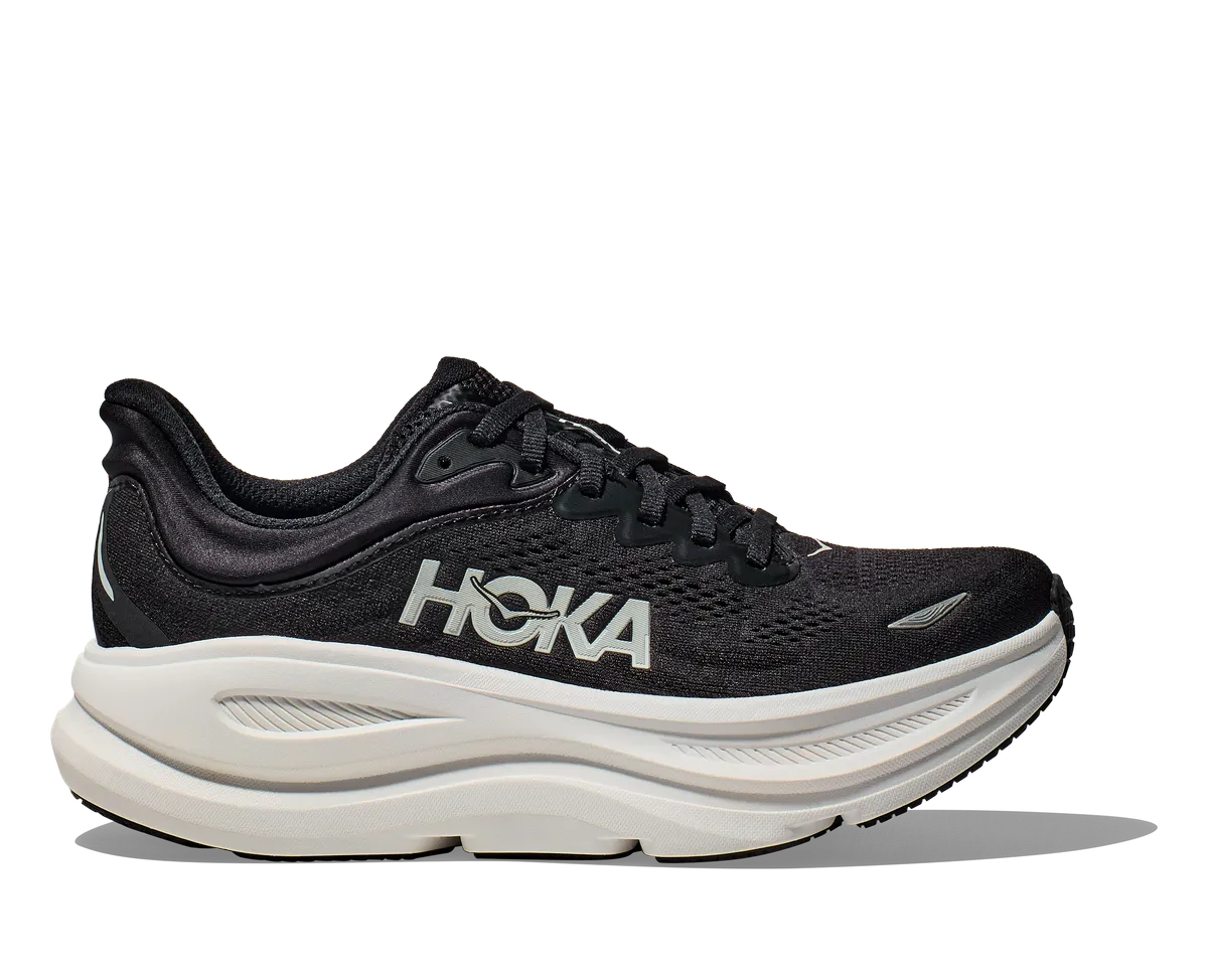 HOKA W BONDI 9 X-WIDE BLACK / WHITE