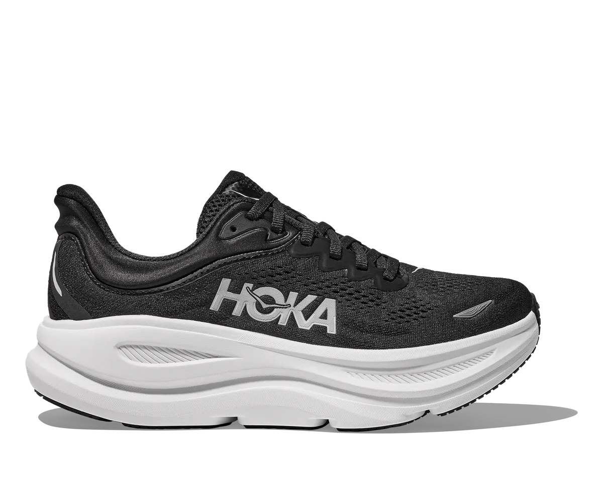 HOKA W BONDI 9 BLACK / WHITE