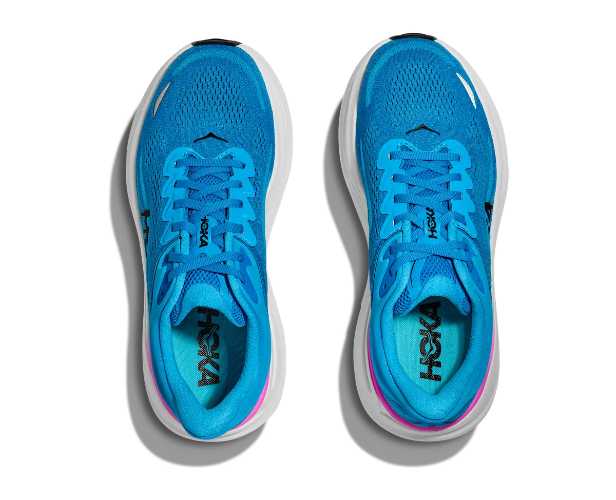 HOKA W BONDI 9 SKYWARD BLUE / NEON FUCHSIA