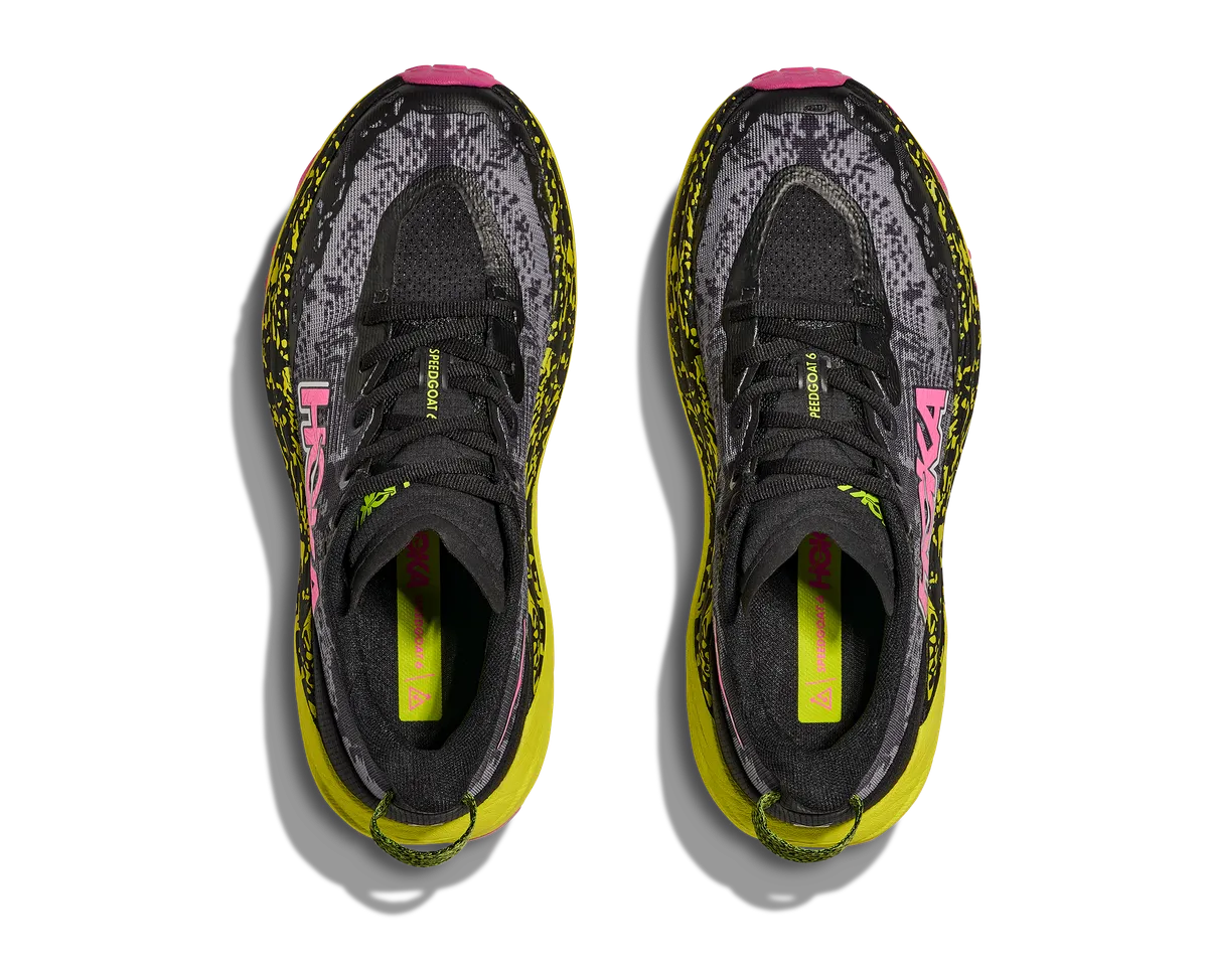 HOKA W SPEEDGOAT 6 BLACK NEON