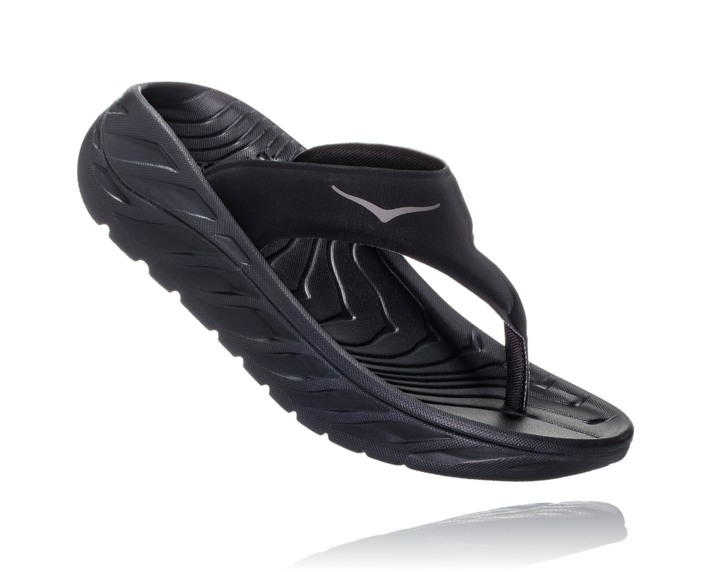 HOKA W ORA RECOVERY FLIP BLACK/DARK GULL GRAY