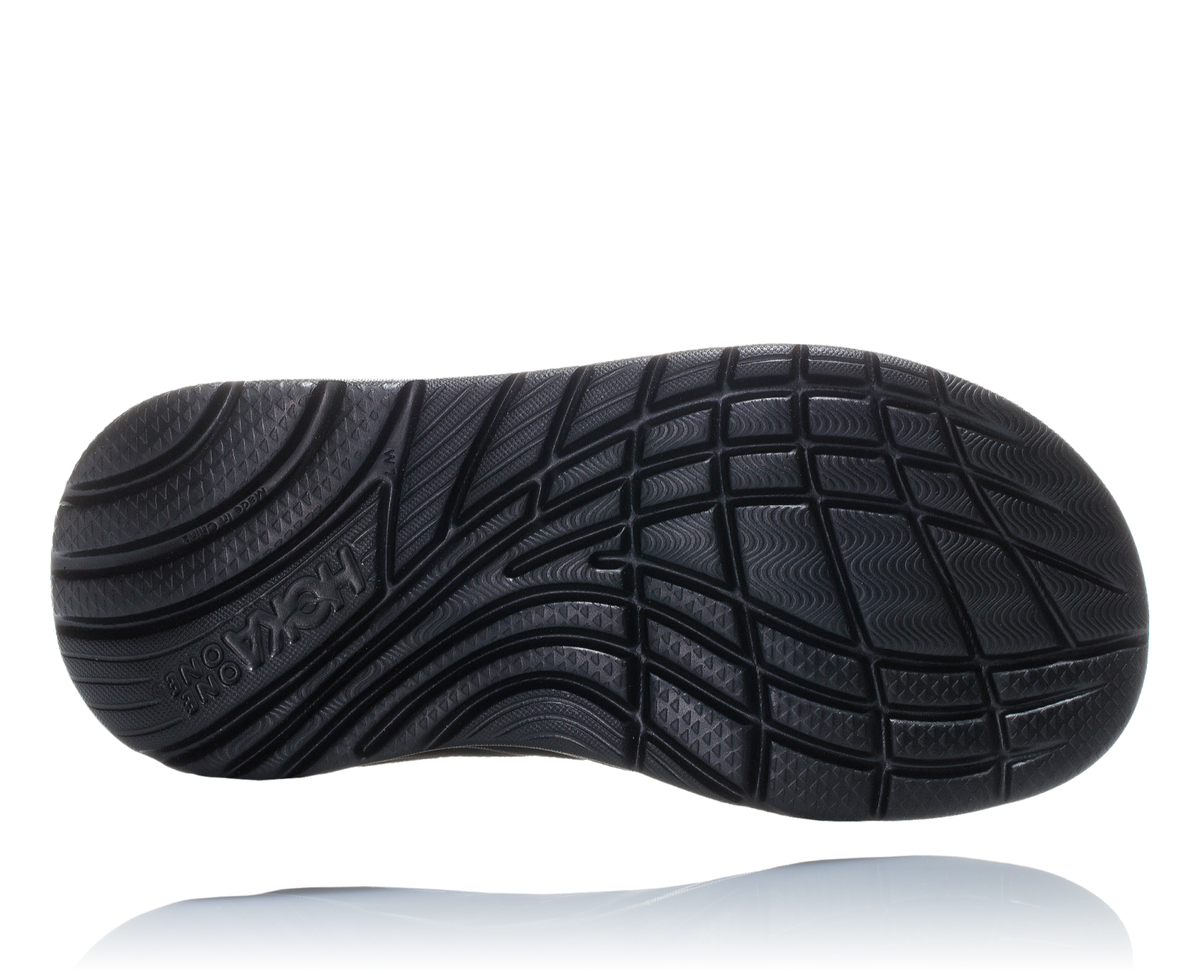 HOKA W ORA RECOVERY FLIP BLACK/DARK GULL GRAY