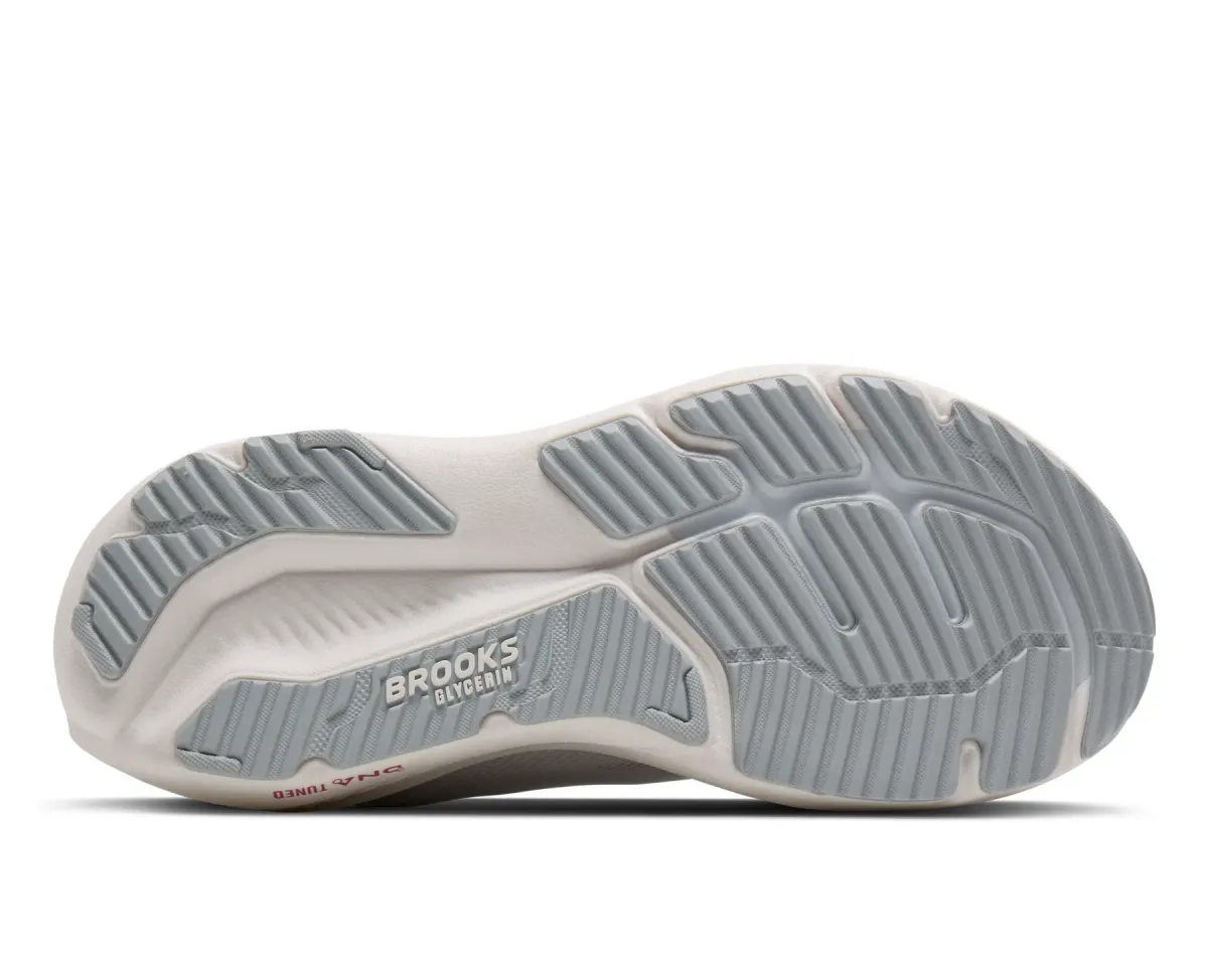 BROOKS W GYLCERIN 23 WHITE/HARBOR MIST/METALLI