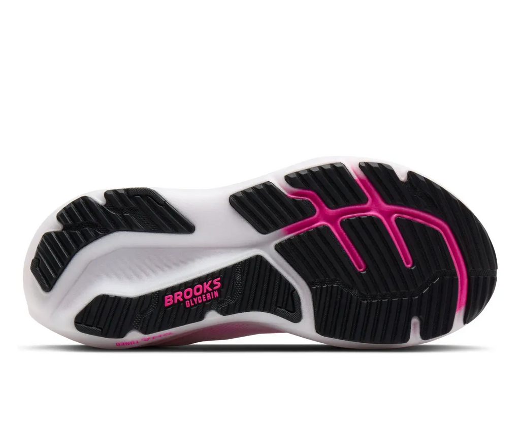 BROOKS W GLYCERINE 23 WHITE/PHANTOM/CYBER PINK