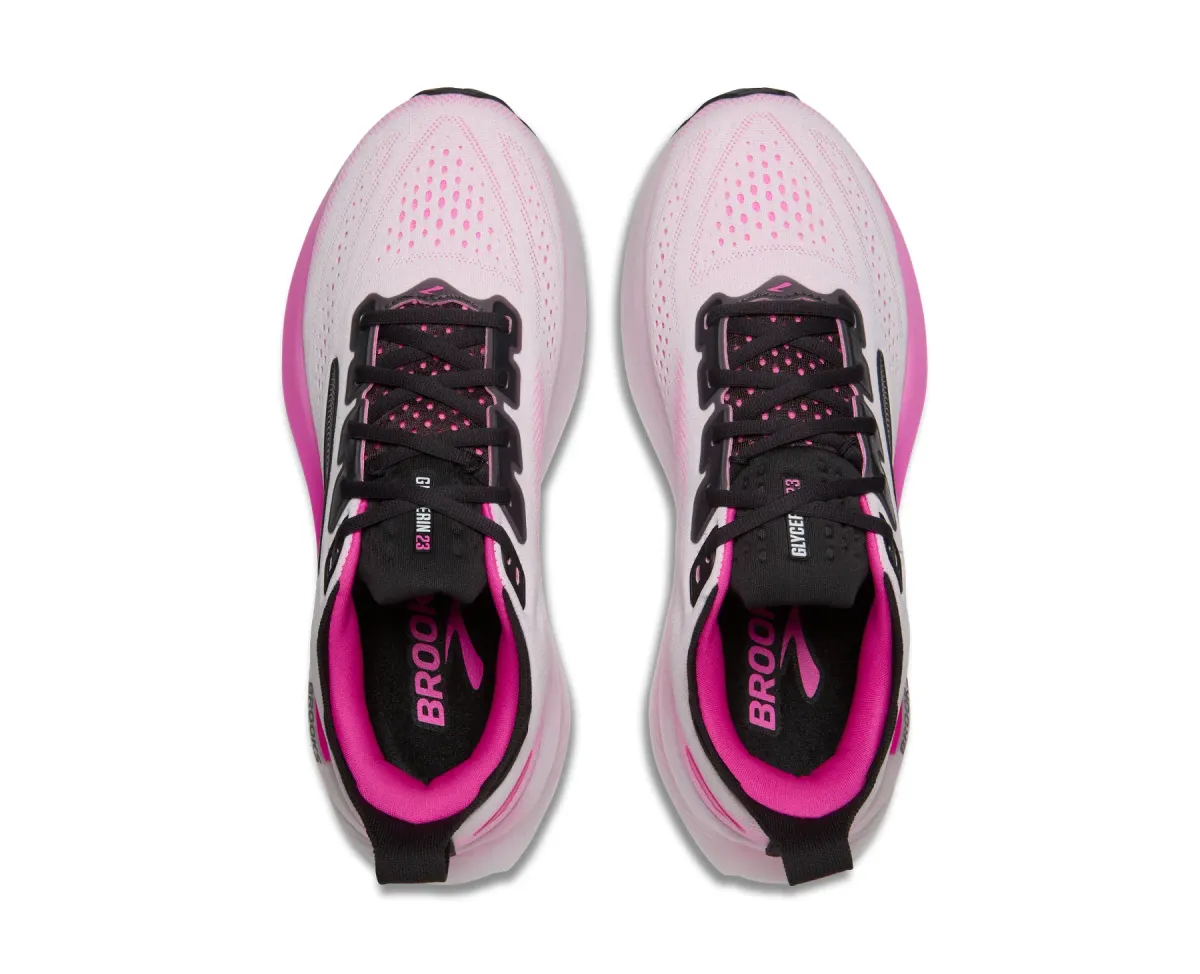 BROOKS W GLYCERINE 23 WHITE/PHANTOM/CYBER PINK