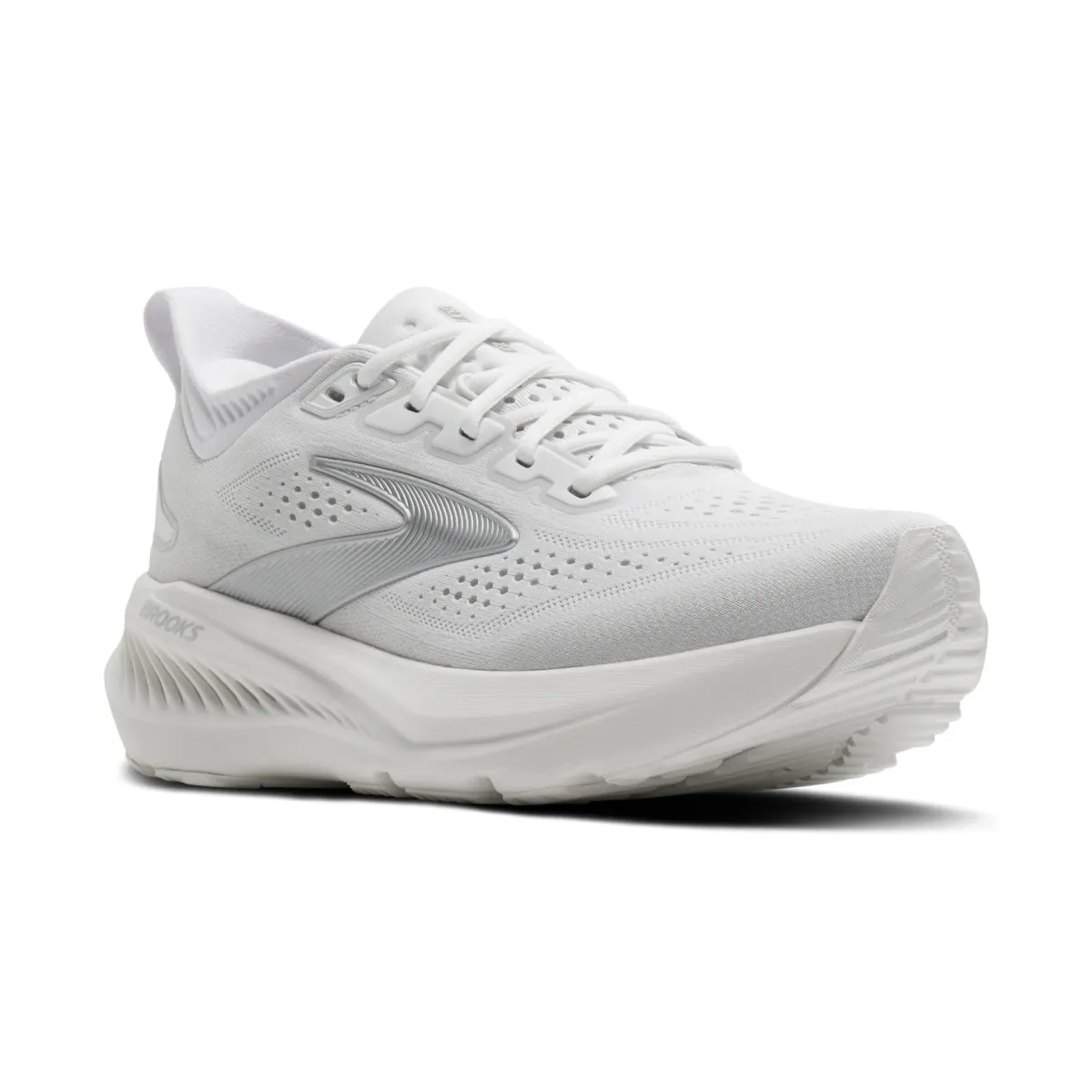 BROOKS W GLYCERINE 23 WHITE / OYSTER / SILVES