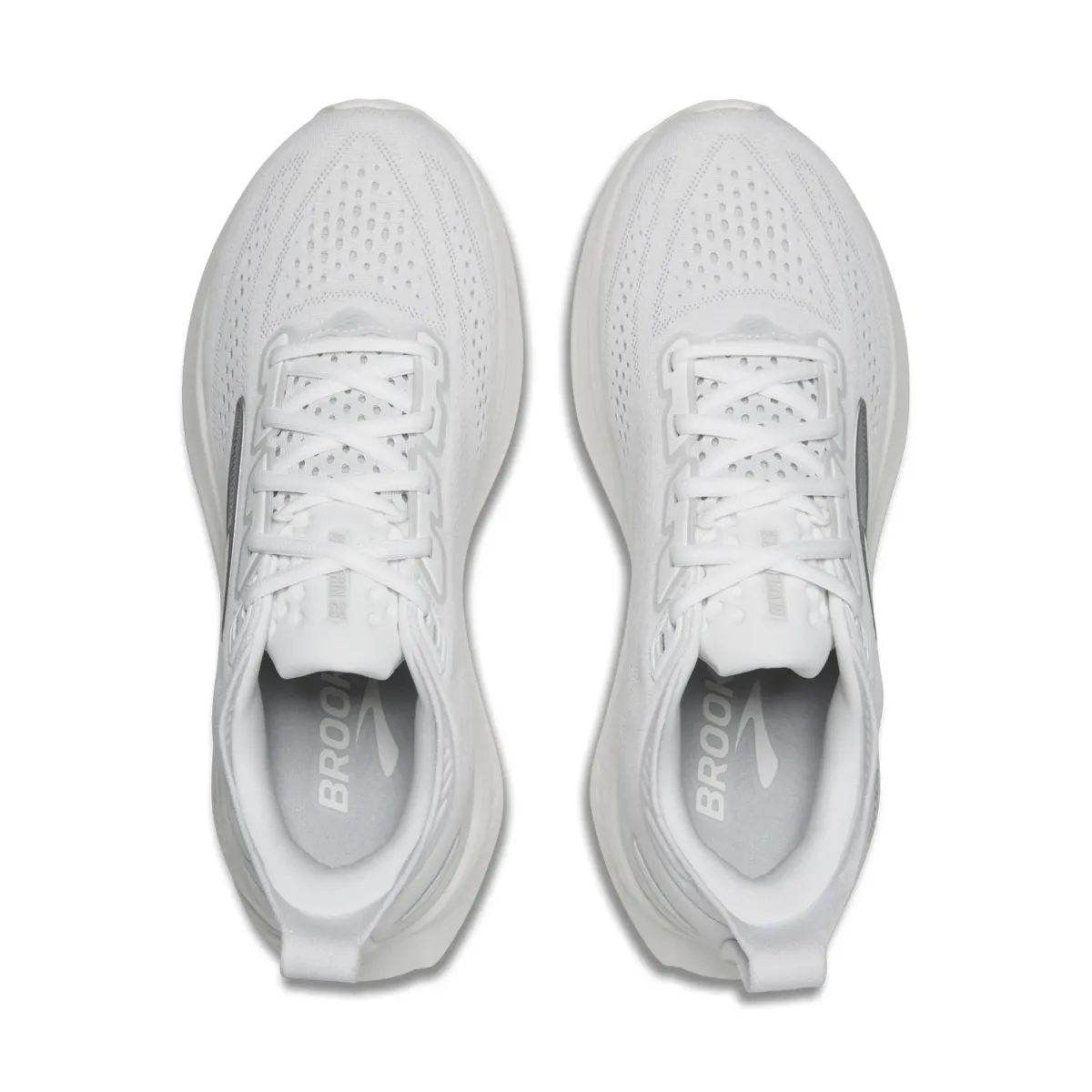BROOKS W GLYCERINE 23 WHITE / OYSTER / SILVES