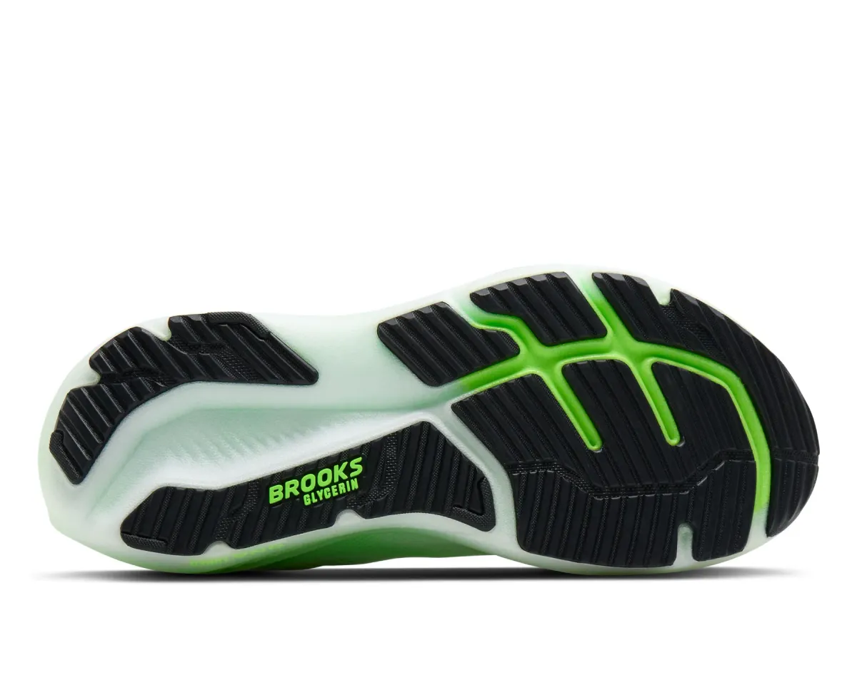 BROOKS M GLYCERIN 23 White/Phantom/Green Gecko