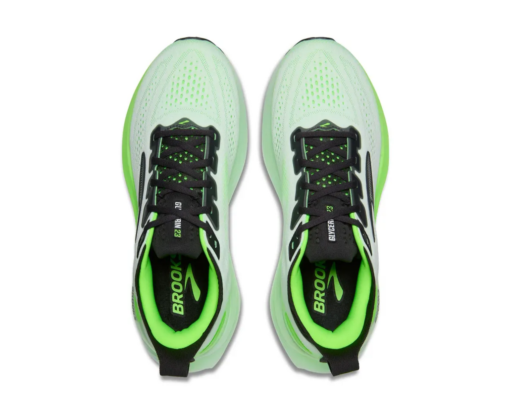 BROOKS M GLYCERIN 23 White/Phantom/Green Gecko