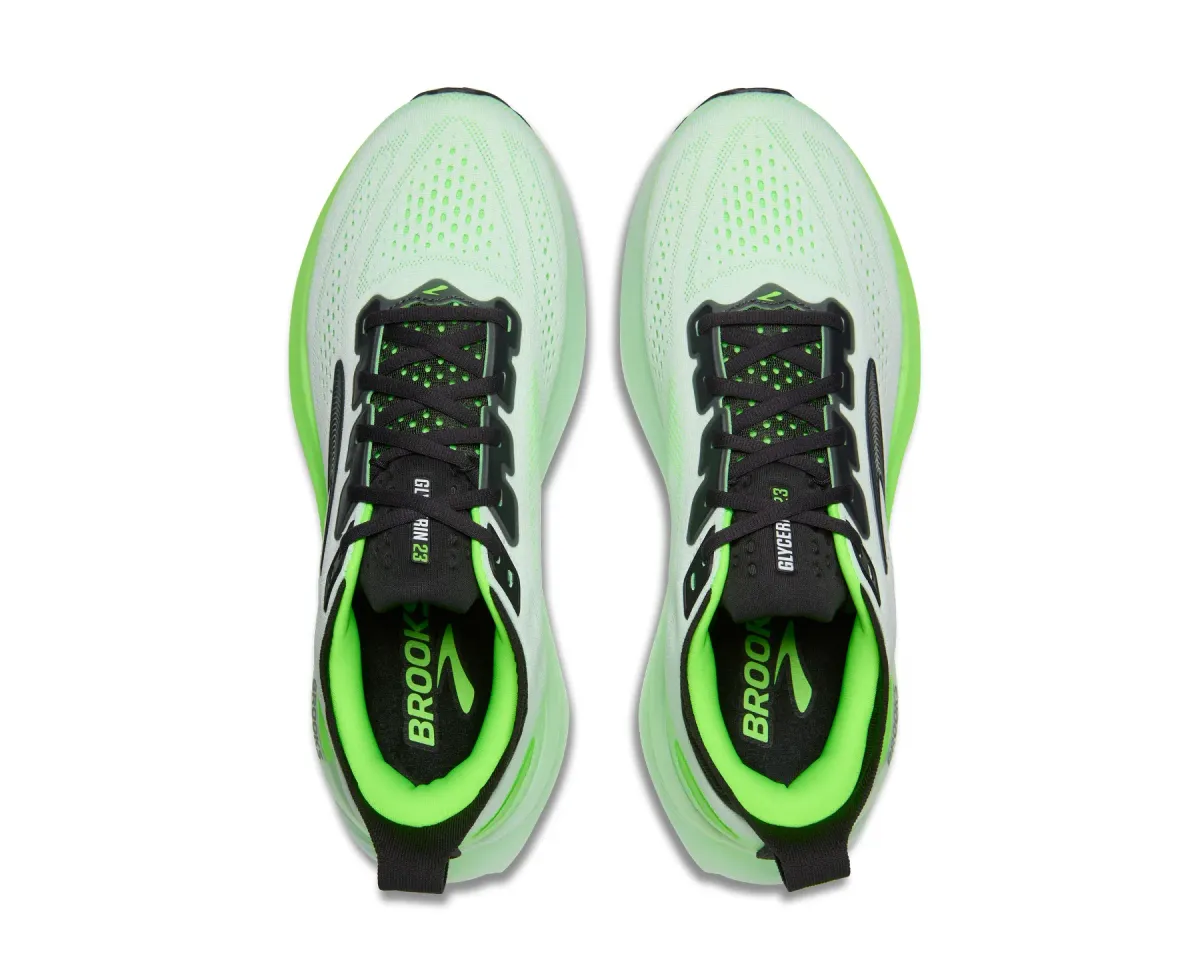 BROOKS M GLYCERIN 23 White/Phantom/Green Gecko