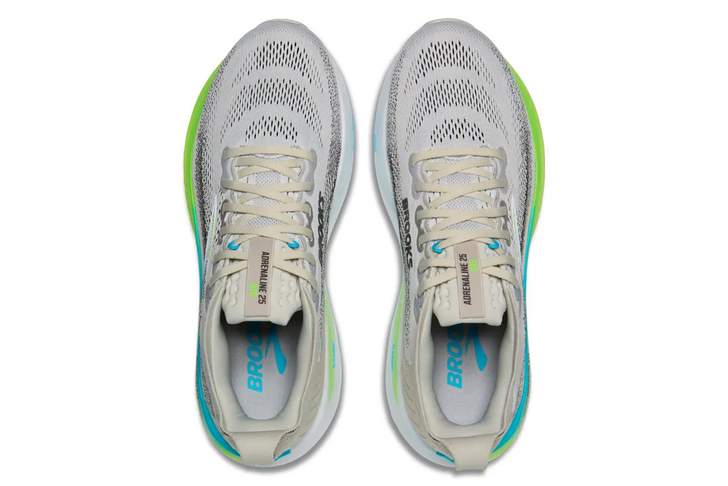 BROOKS M ADRENALINE GTS25 Oyster/Green Gecko/Blue