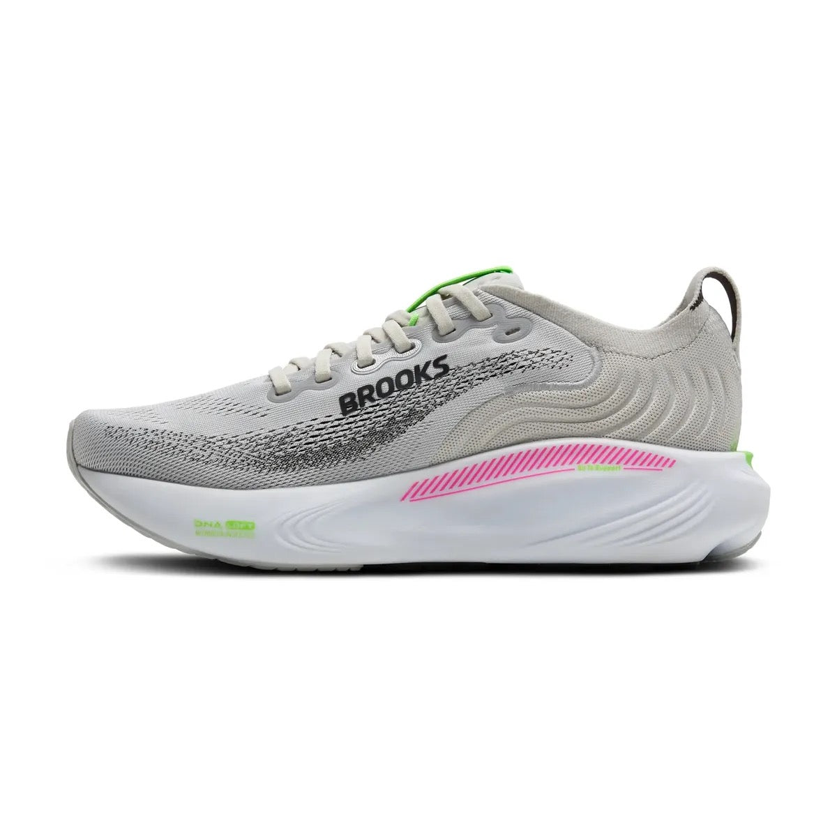 BROOKS W ADRENALINE GTS25 OYSTER/PINK/GREEN