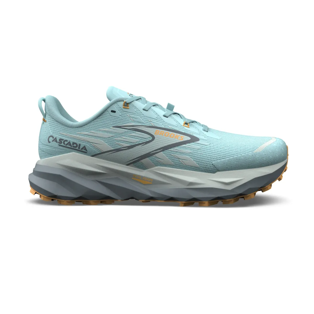 BROOKS W CASCADIA 19 CLEARWATER/PRIMER GREY/APRICO