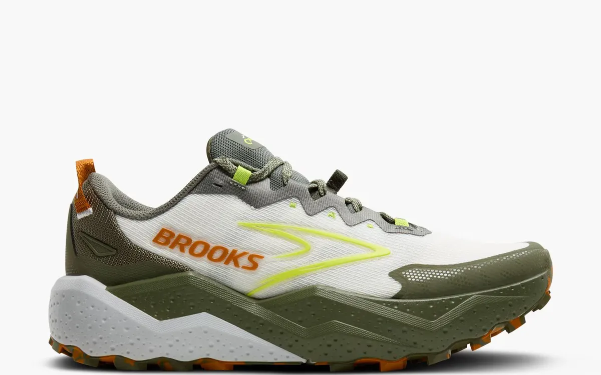BROOKS M CALDERA 8 DUSTY OLIVE/LIME/OYSTER
