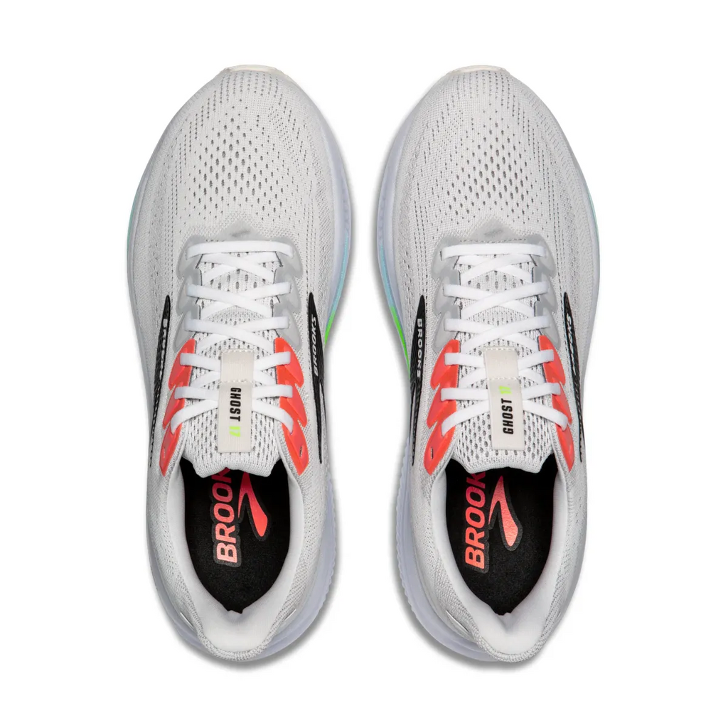 BROOKS M GHOST 17 White/Pink Clay/Gecko