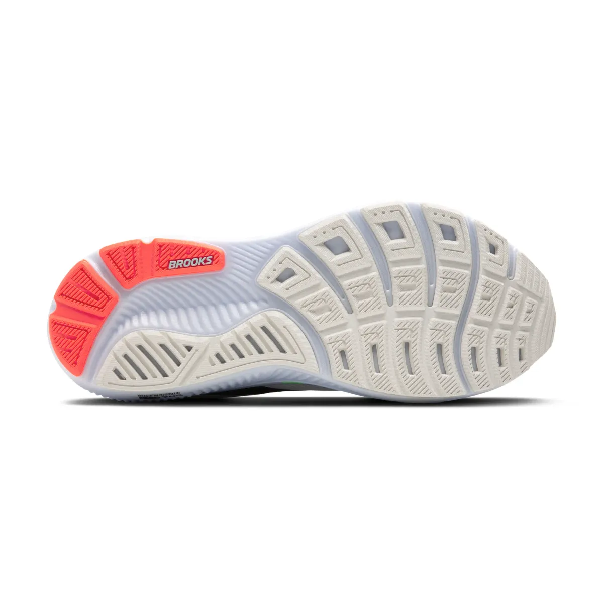 BROOKS M GHOST 17 White/Pink Clay/Gecko