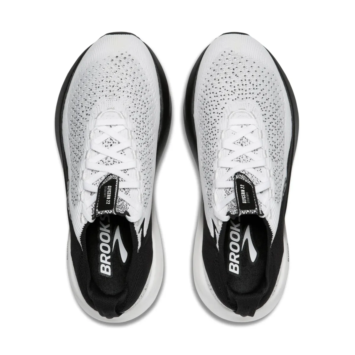 BROOKS W GLYCERIN STEALTHFIT 22 WHITE/GREY/BLACK