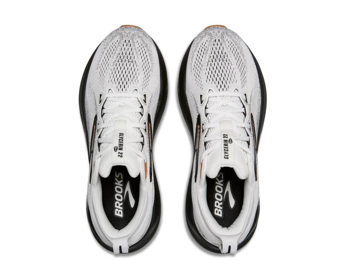 BROOKS M GLYCERIN 22 WHITE/GREY/BLACK