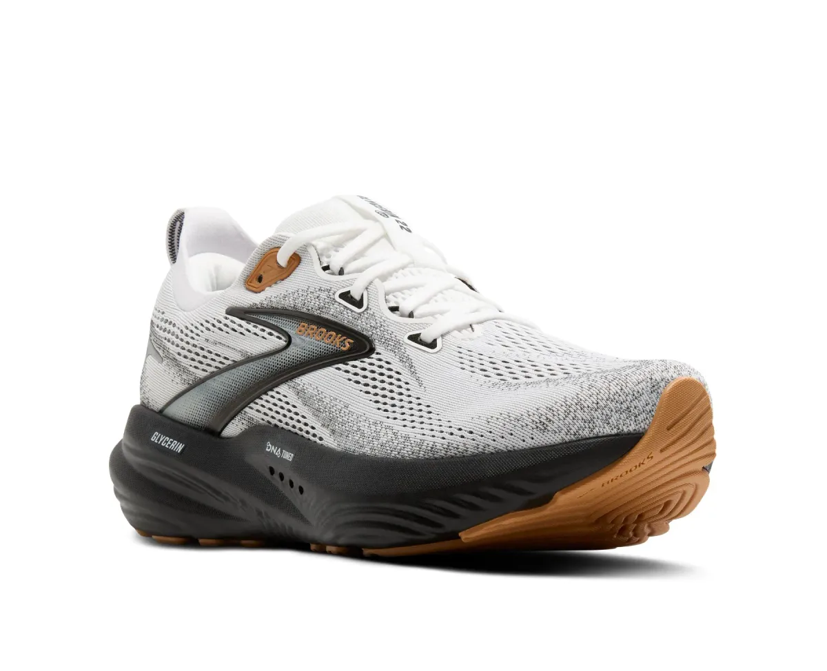 BROOKS M GLYCERIN 22 WHITE/GREY/BLACK