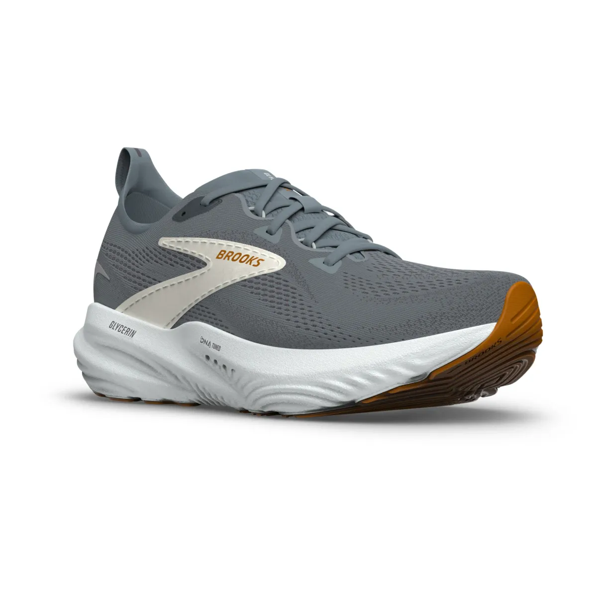 BROOKS M GLYCERIN 22 PRIMER GRAY/GRAY/HONEY GINGER