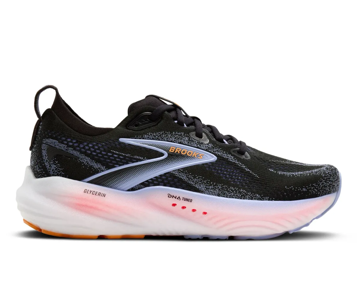 BROOKS W GLYCERIN 22 BLACK/BLUE HERON/ORANG