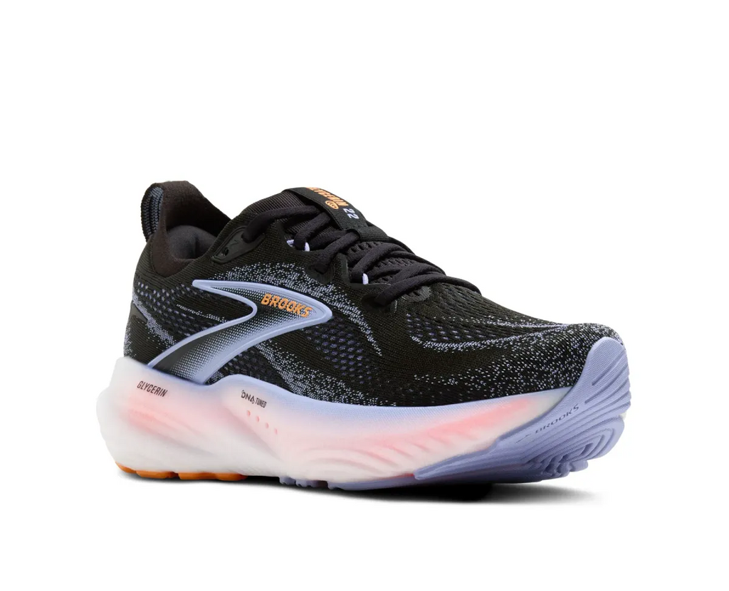 BROOKS W GLYCERIN 22 BLACK/BLUE HERON/ORANG
