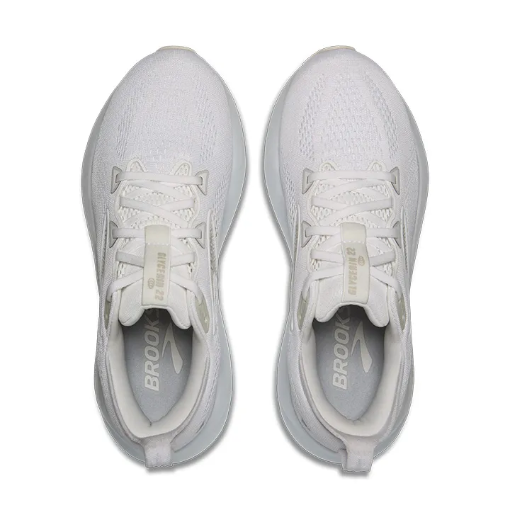 BROOKS W GLYCERIN 22 WHITE/WHITE/GREY