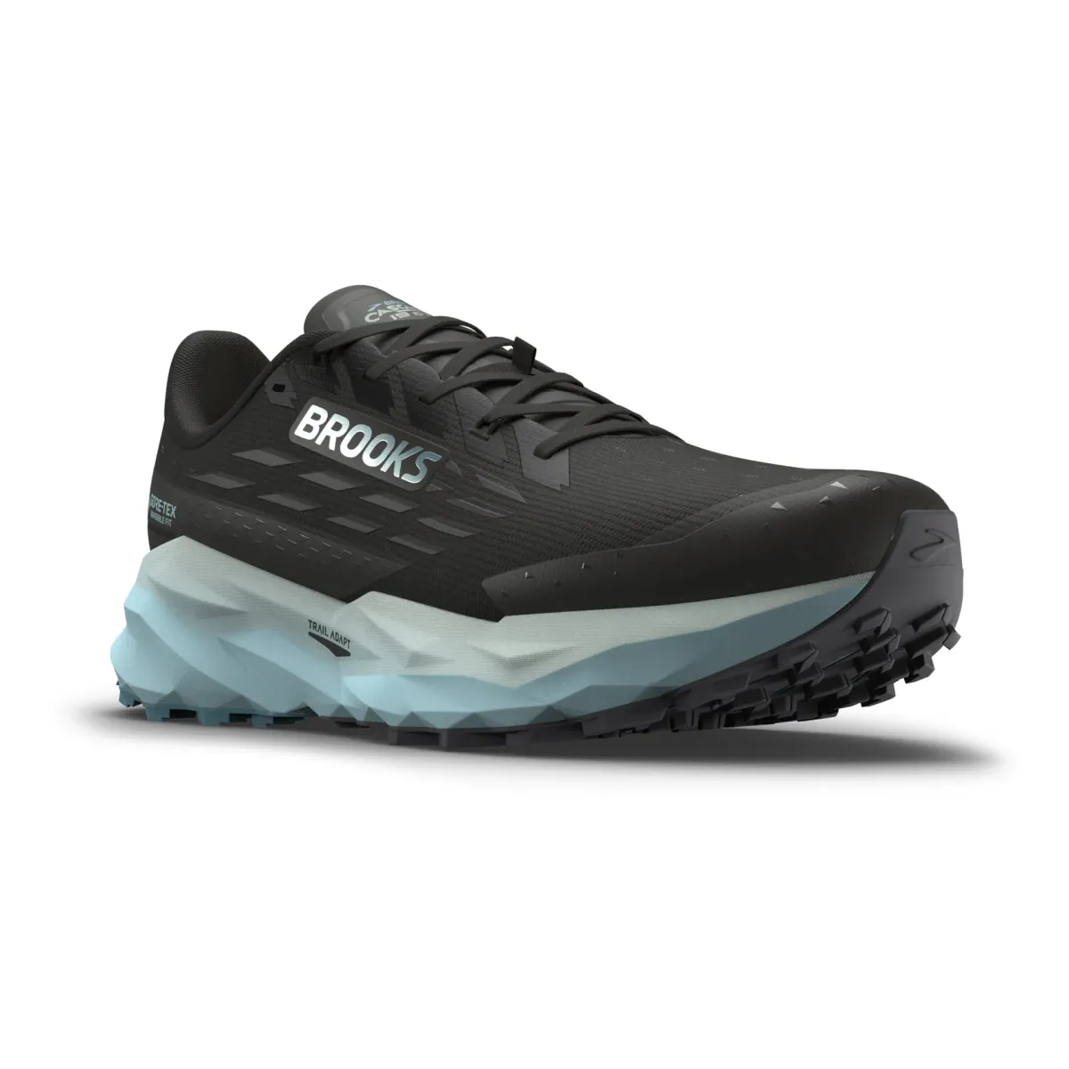 BROOKS W CASCADIA 19 GTX Black/Ebony/Blue Flower